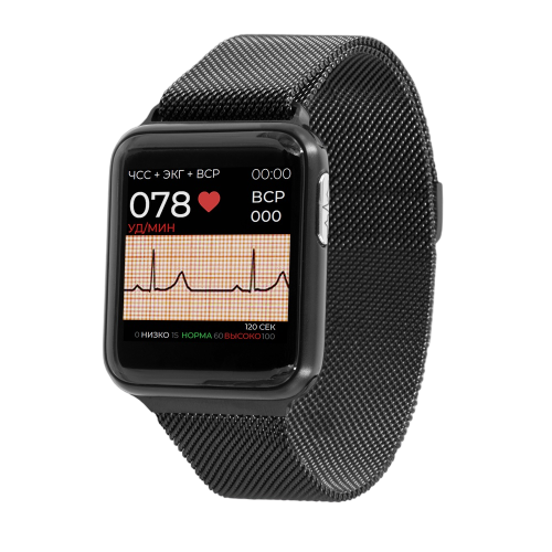 Умные часы здоровья с ЭКГ Health Watch Pro №5 Milan, чёрный