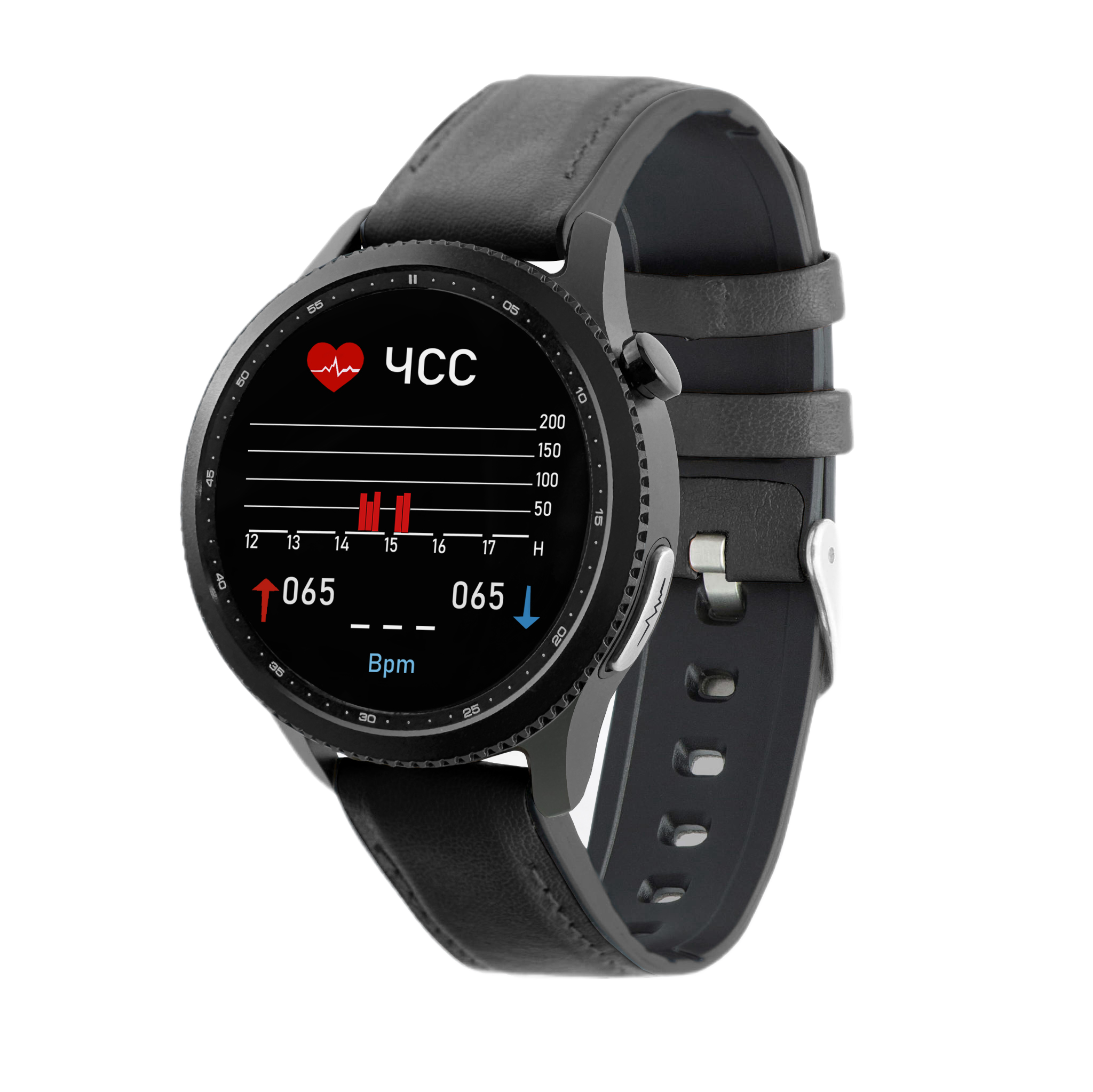 Смарт-часы здоровья с пульсометром Health Watch Pro №80, чёрный