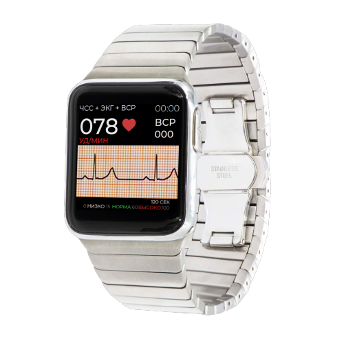 Умные часы здоровья с ЭКГ Health Watch Pro №5 Premium, серебристый