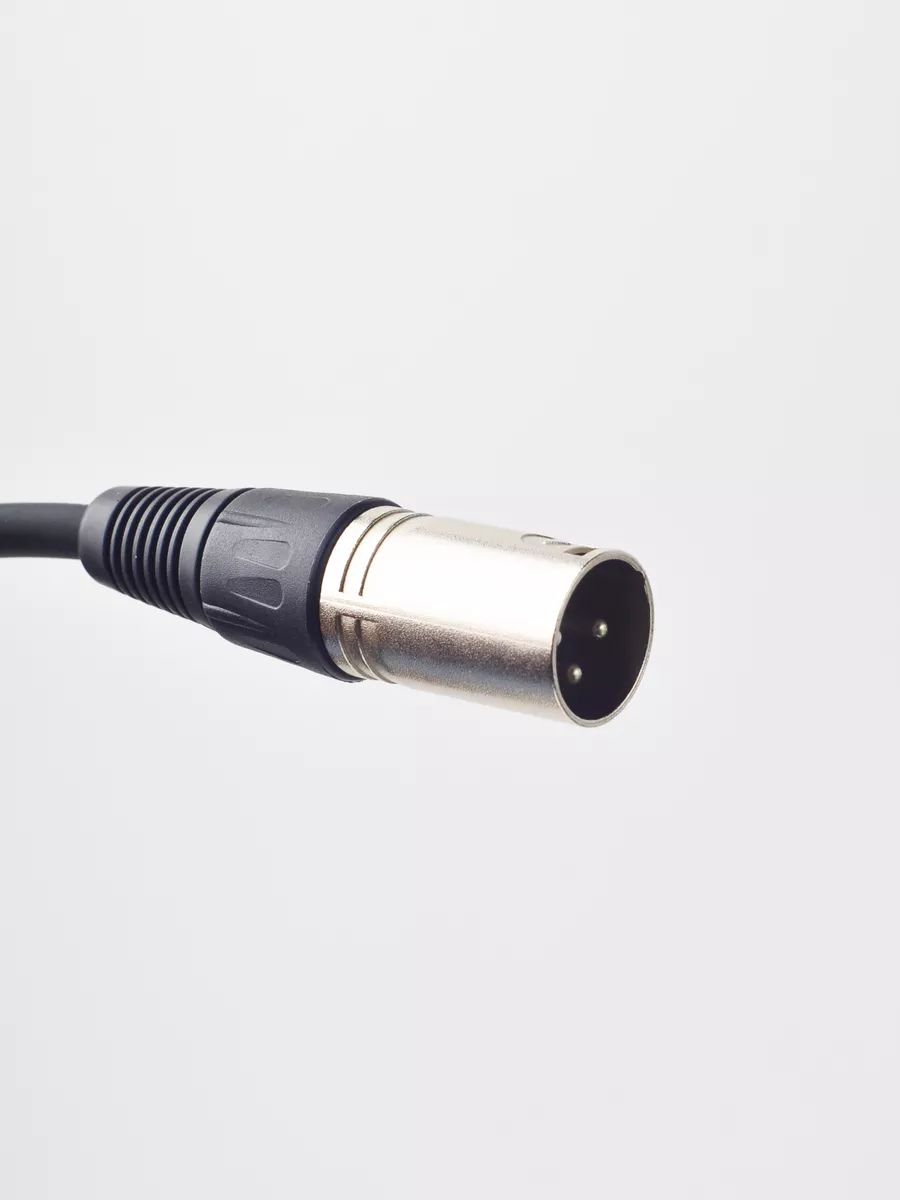 Аудиокабель 1.5 метра, 6,3мм стерео jack - XLR, черный