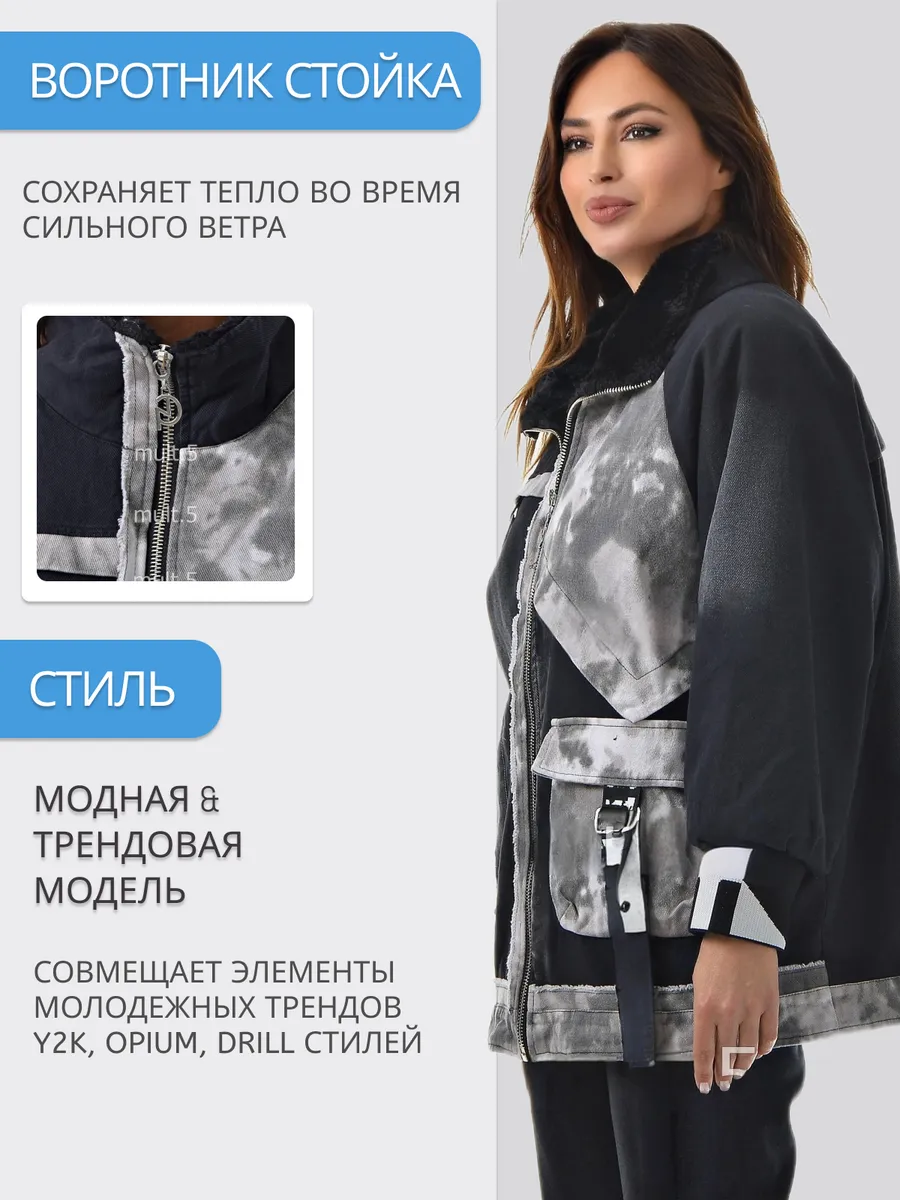 Куртка демисезонная джинсовая утепленная