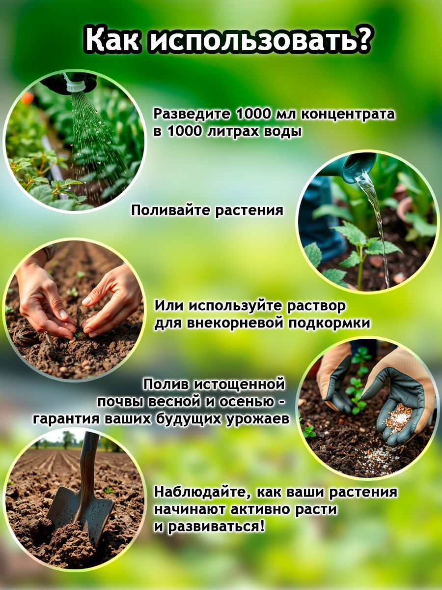 Комплексное универсальное удобрение для сада и огорода - почвоулучшитель Мечта червяка