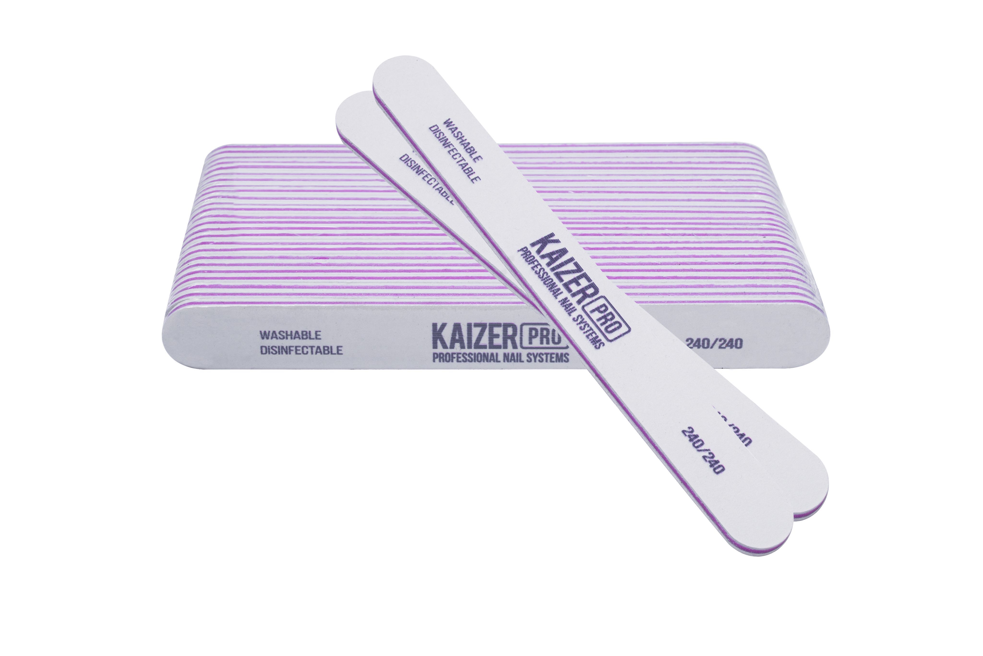 Пилка на пластиковой основе, мягкая, прямая, длина 180 мм., цвет белый, KAIZER PRO