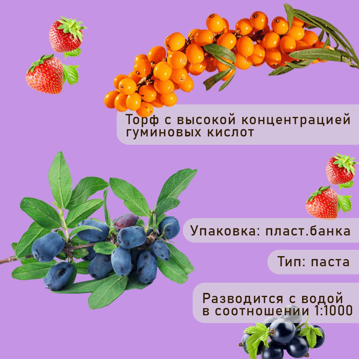 Удобрение "Находка" концентрат для кустарников из торфа на основе гуминовых кислот на 500 литров раствора