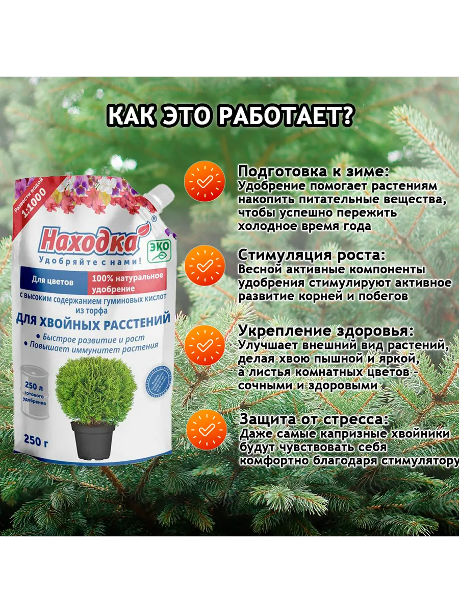 Удобрение для комнатных растений - для хвойных подкормка