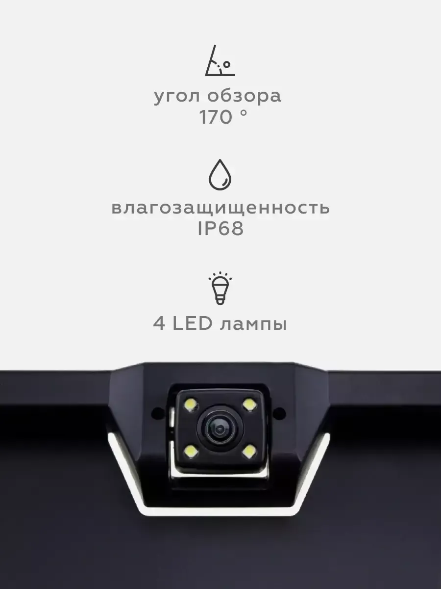 Рамка номера с камерой заднего видa