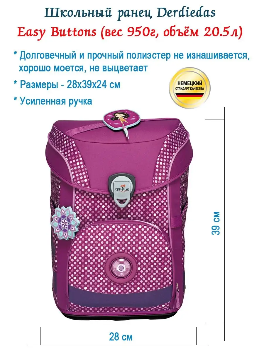 Ранец школьный девочки ортопедический для первоклассника