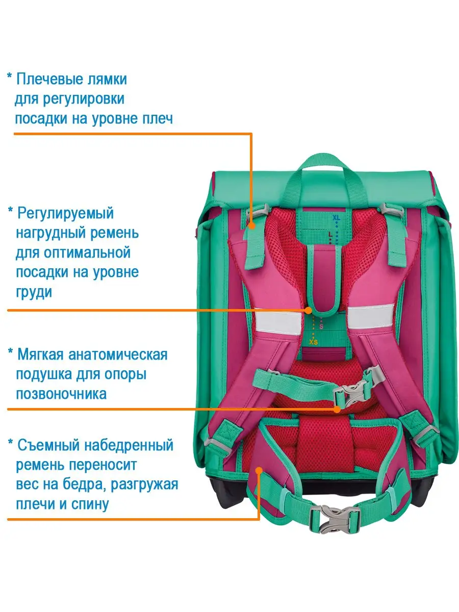Ранец школьный девочки ортопедический для первоклассника