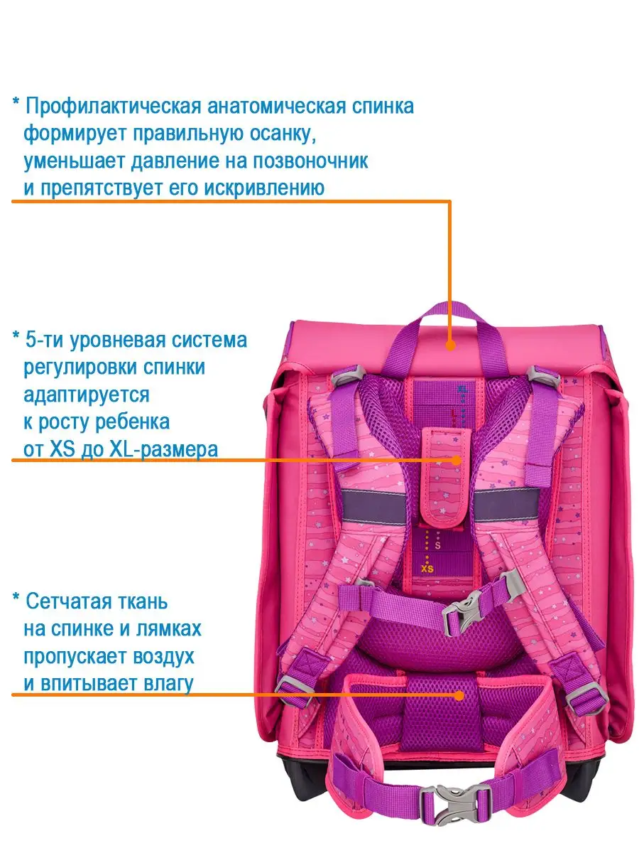 Ранец школьный девочки ортопедический для первоклассника