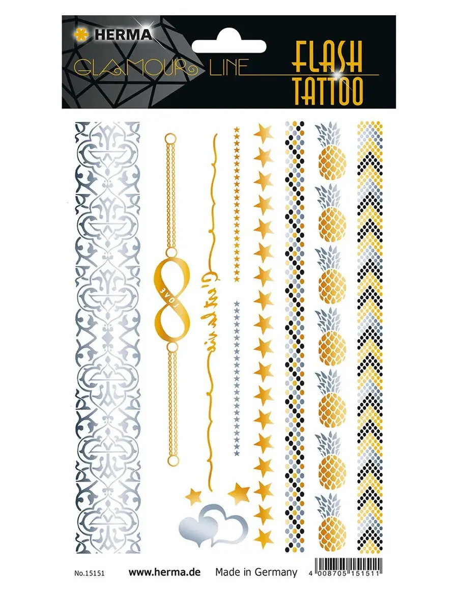 Временные татуировки наклейки,тату тело FLASH TATTOO  "ЛЮБОВЬ", размер упаковки 234х136мм