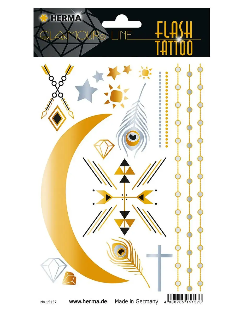 Временные татуировки наклейки,тату тело FLASH TATTOO  "АФРИКА", размер упаковки 234х136мм