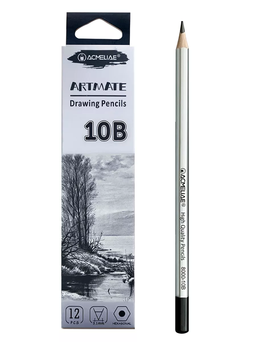 Карандаш чернографитный 10B
