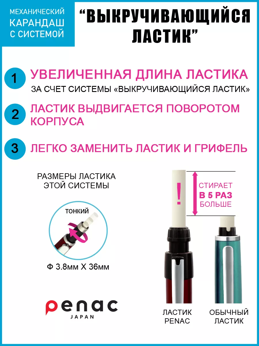 Механический карандаш 0.5мм НВ