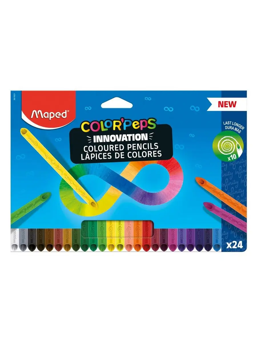Цветные карандаши 24 цвета COLOR'PEPS INFINITY