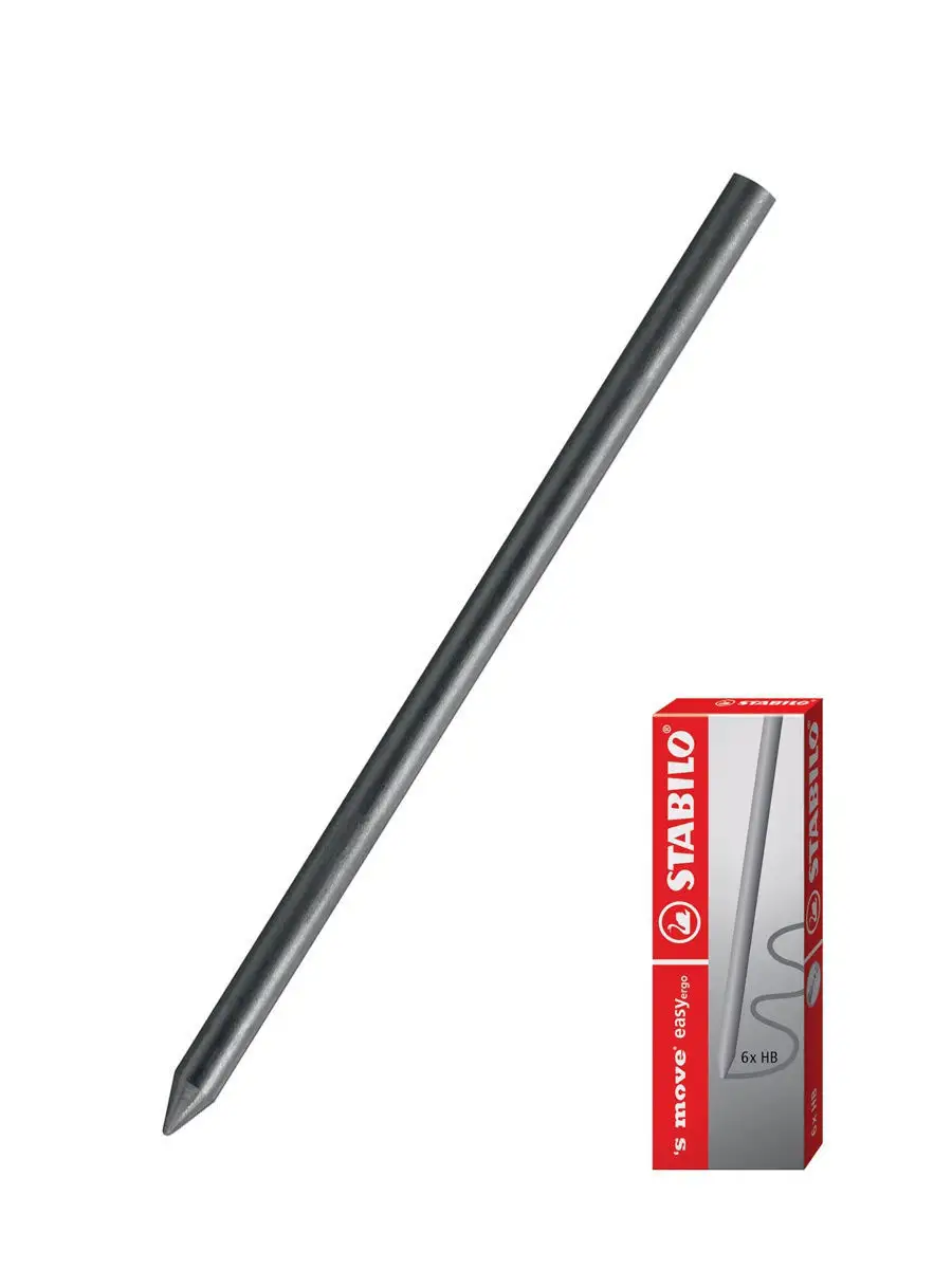Грифели для механических карандашей STABILO EASY 3,15мм 6 шт