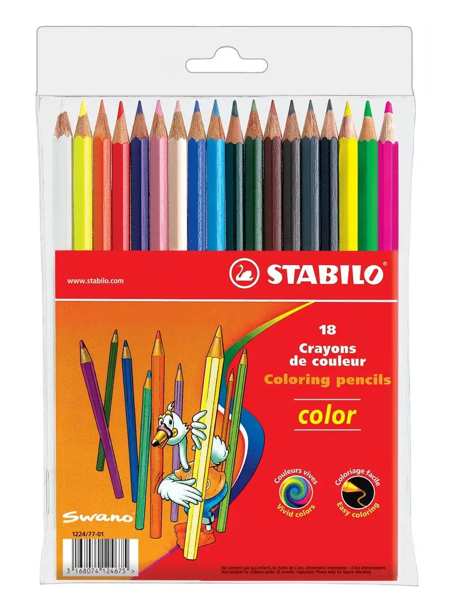 Карандаши цветные 18 цветов мягкие набор Color
