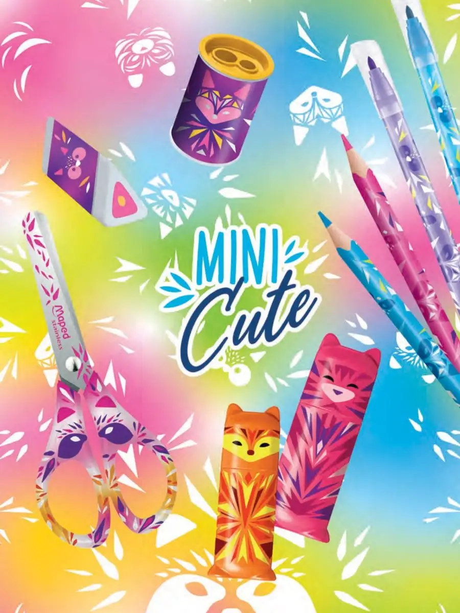 Циркуль пластиковый + карандаш в комплекте MAPED KIDZ MINI CUTE, индивидуальная упаковка