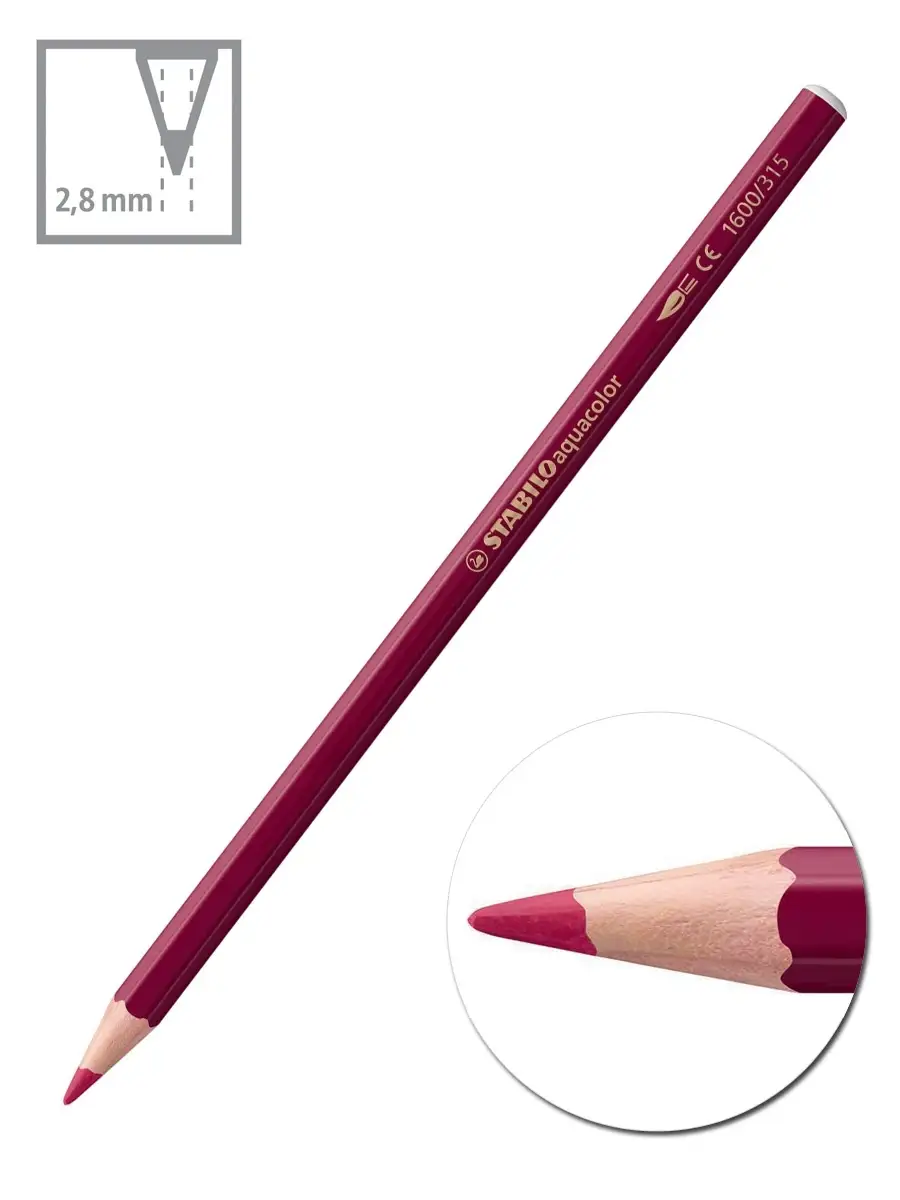 STABILO aquacolor ARTY набор акварельных карандашей 24цв, в картонном футляре
