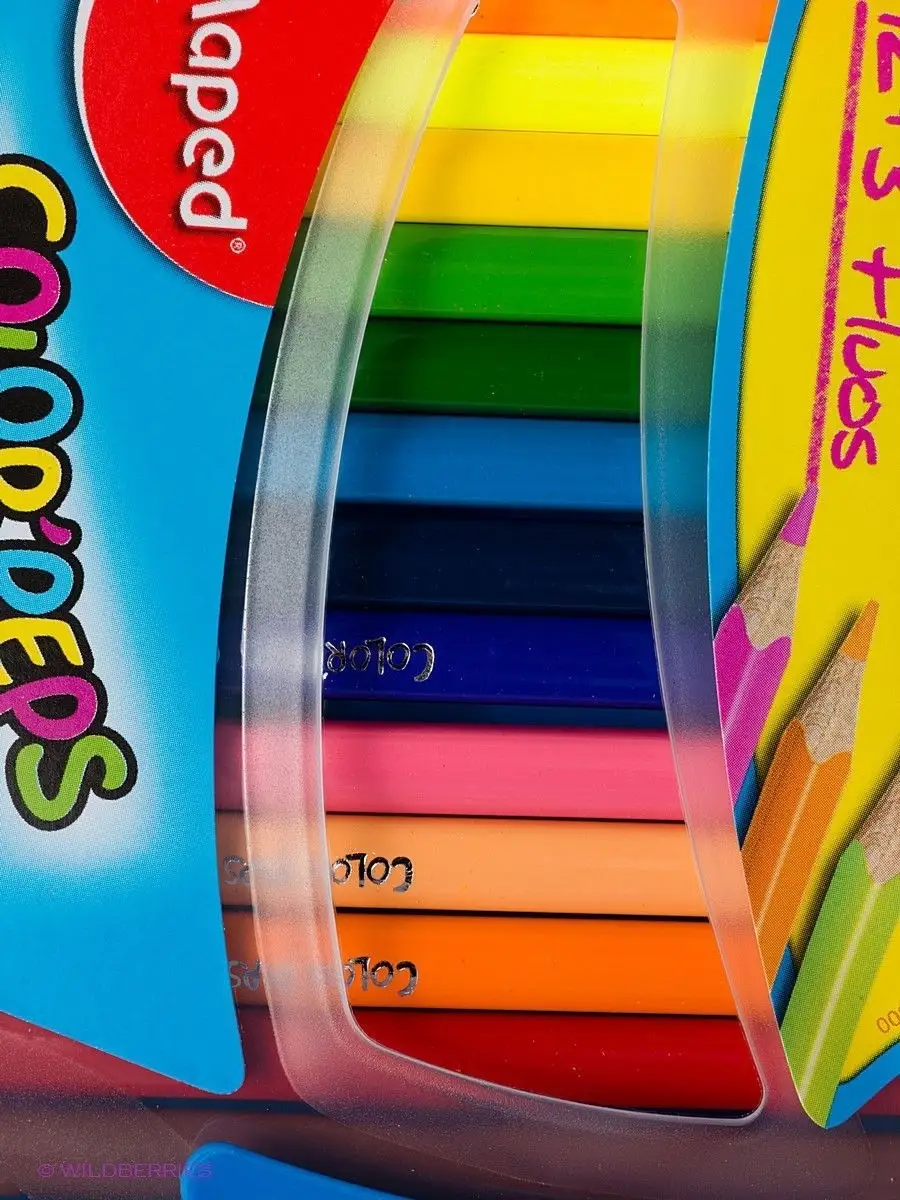 Карандаши цв.COLOR'PEPS ударопрочный грифель в пластик коробке-пенале, 12 цв +3 флуоресцентных