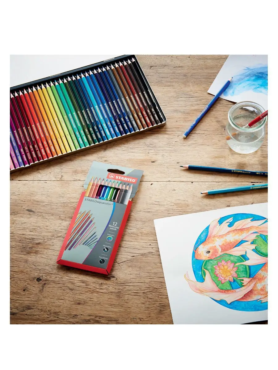 Карандаши цветные акварельные aquacolor, 36 цветов