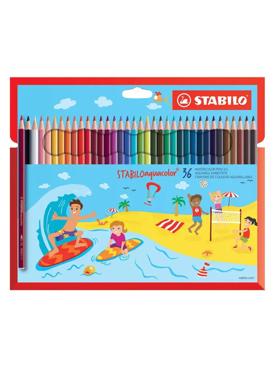 Карандаши цветные акварельные aquacolor, 36 цветов