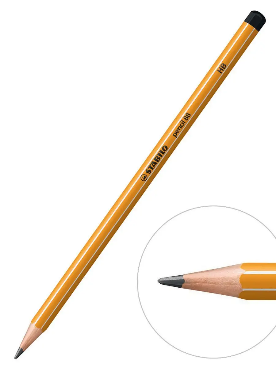Карандаш чернографитный простой pencil 88, 12шт/уп твердость НВ