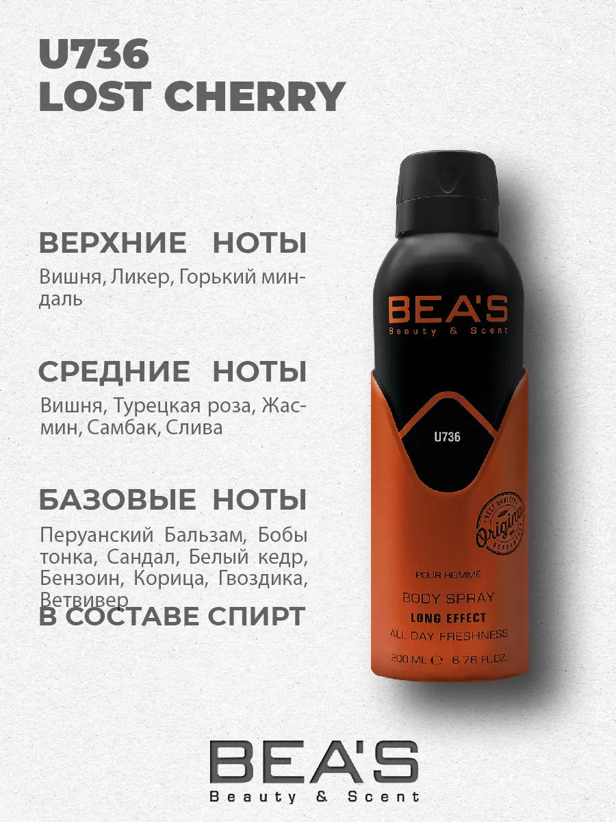 Парфюмированный дезодорант Lost Cherry U736 200 мл