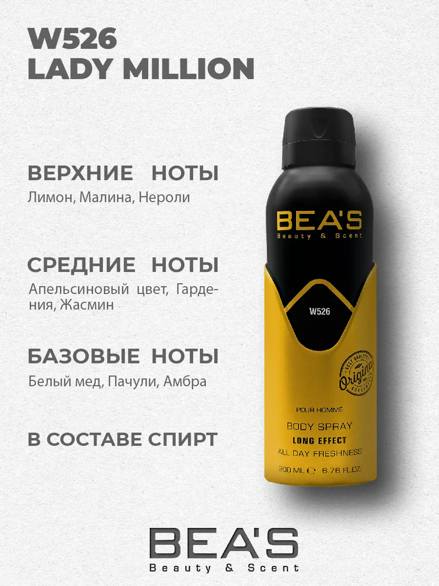 Парфюмированный спрей дезодорант Lady Million W526