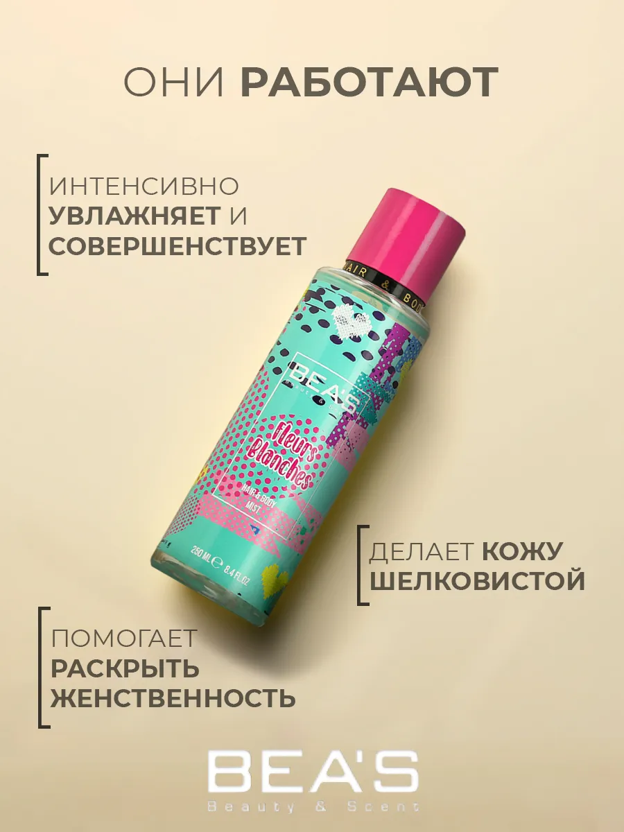 Спрей для тела и волос мист FLEURS BLANCHES 250 ML