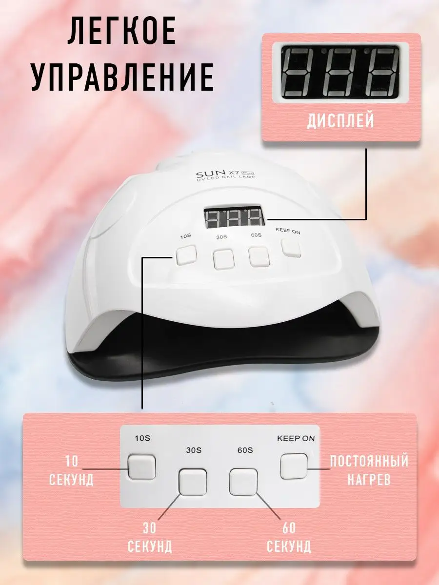 Лампа для гель-лака UV + LED