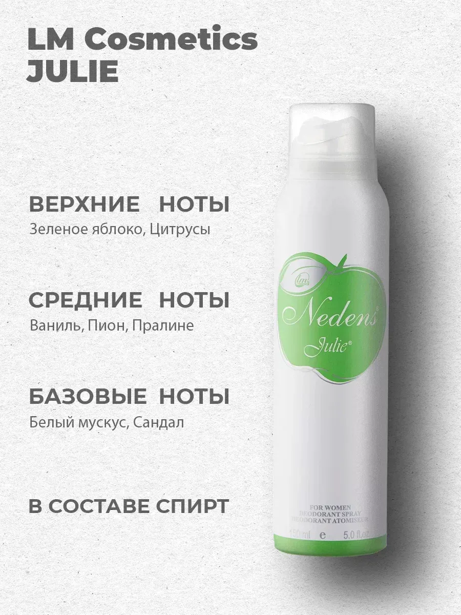 Дезодорант женский парфюмированный Julie Green150 мл