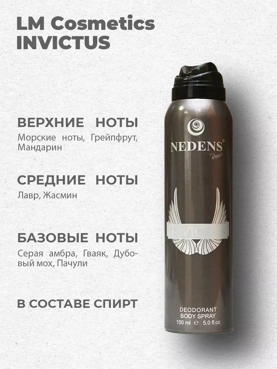 Дезодорант мужской парфюмированный Invictus for men 150 мл