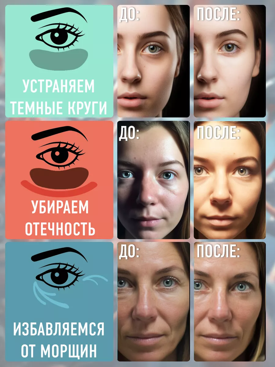 Коллагеновые патчи под глаза набор 15 шт