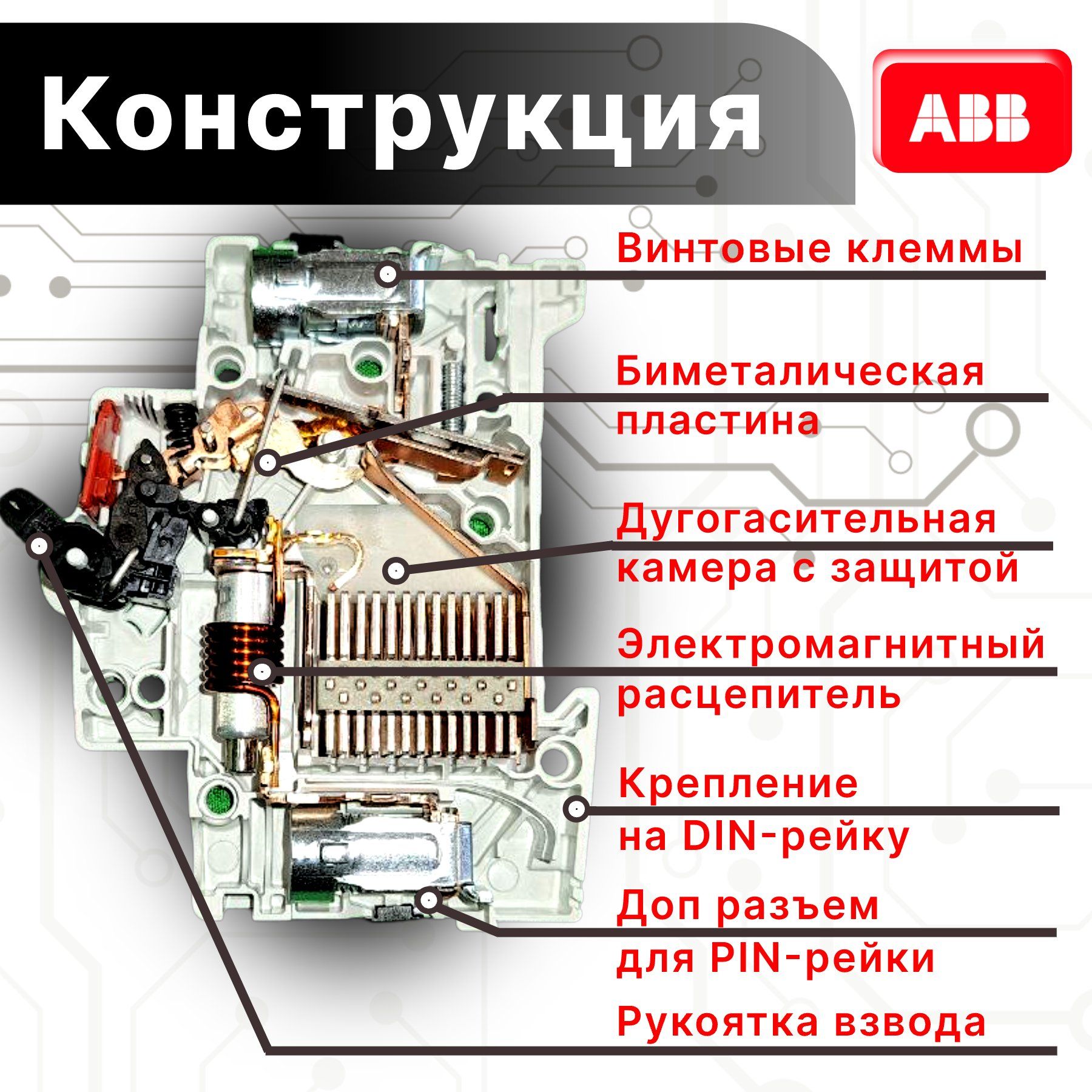 Автоматический выключатель 1P (1П) 10А тип C 6кА S201 ABB 2CDS251001R0104 2шт