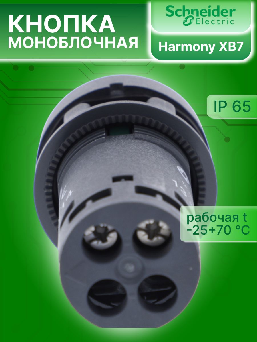 Кнопка управления зеленая возвратная 22мм 1но XB7 Schneider Electric XB7NA31