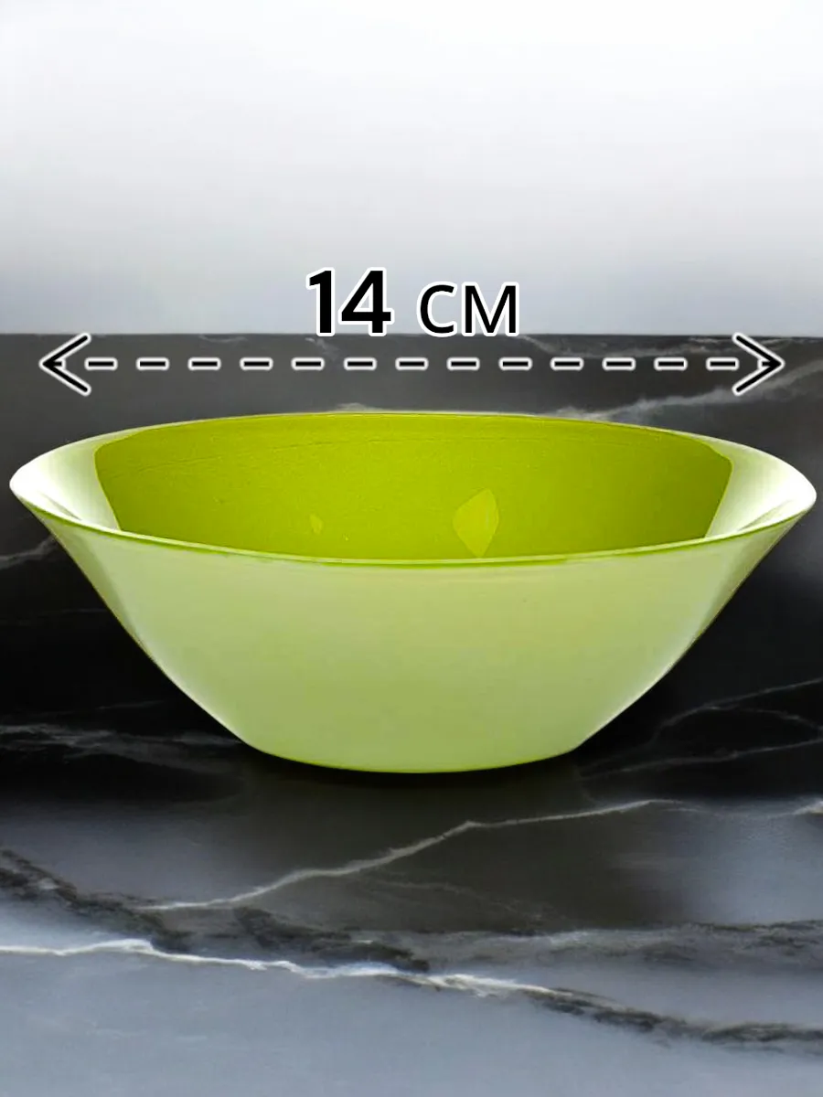 Салатник стеклянный Green Village 14 см 6 шт