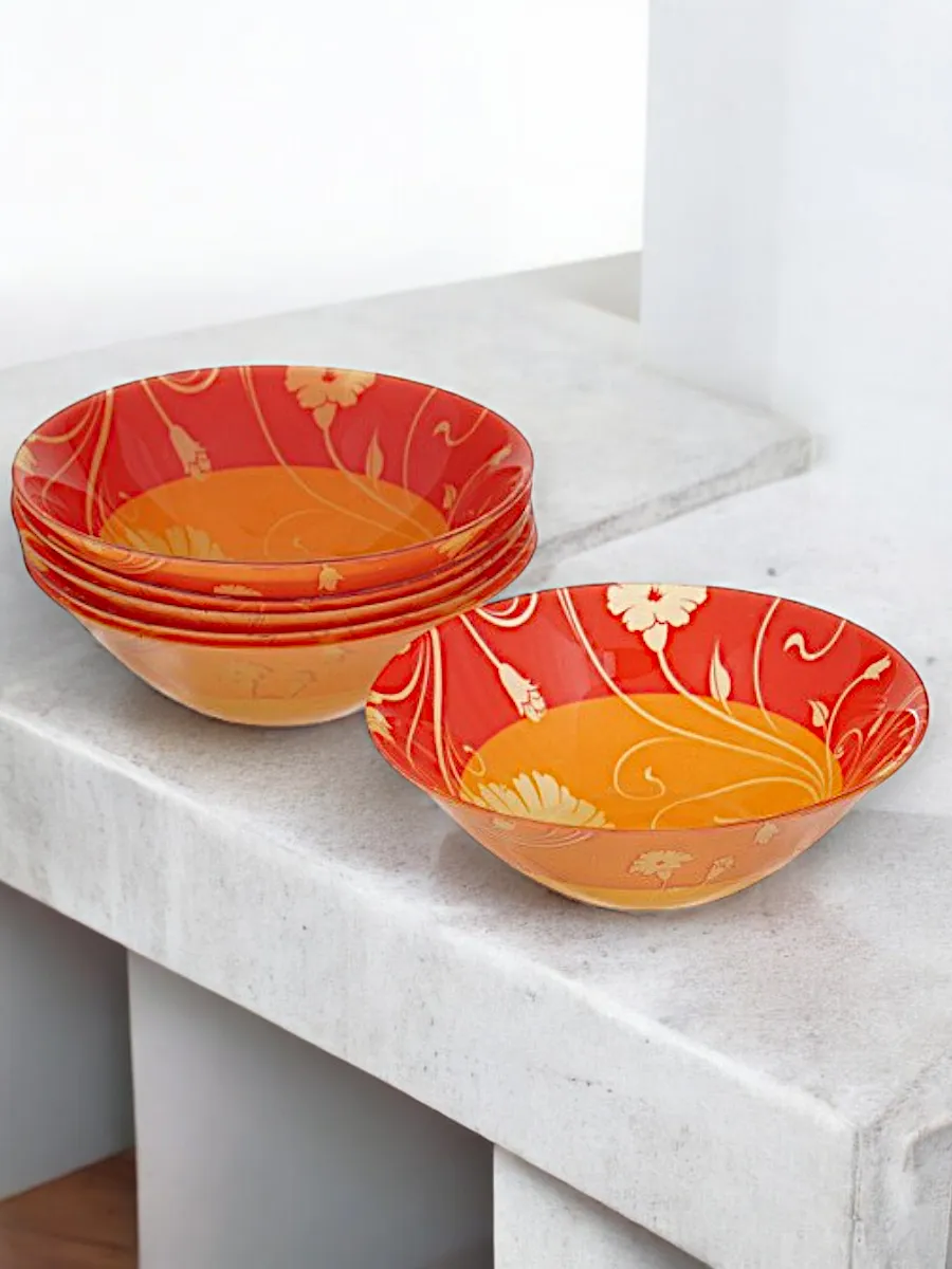 Салатник стеклянный Orange Serenade, 14 см, 6 шт