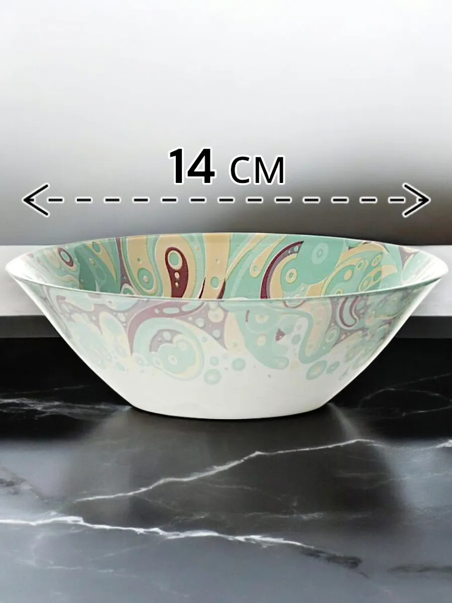 Салатник стеклянный Beauty 14 см 6 шт