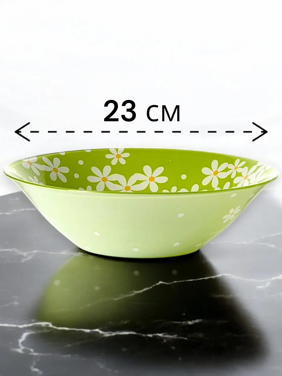 Салатник стеклянный Green Garden 230 мм 6 шт