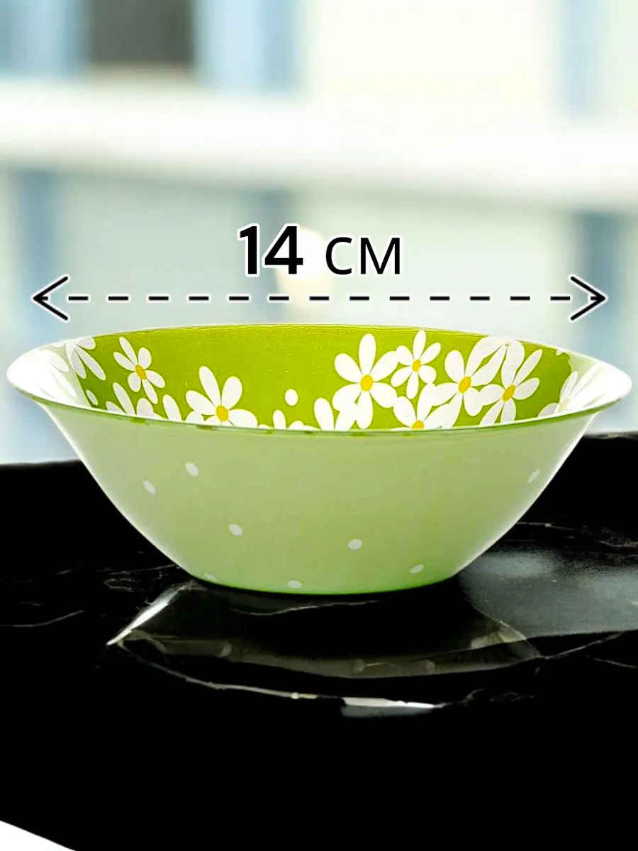 Салатник стеклянный Green Garden 140 мм 24 шт
