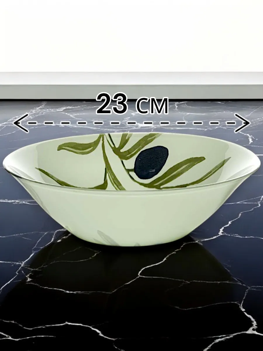 Салатник стеклянный Oliva 230 мм 6 шт