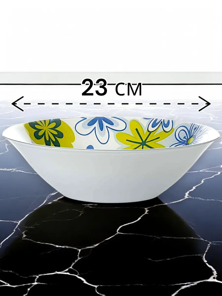 Салатник стеклянный Spring 230 мм 6 шт