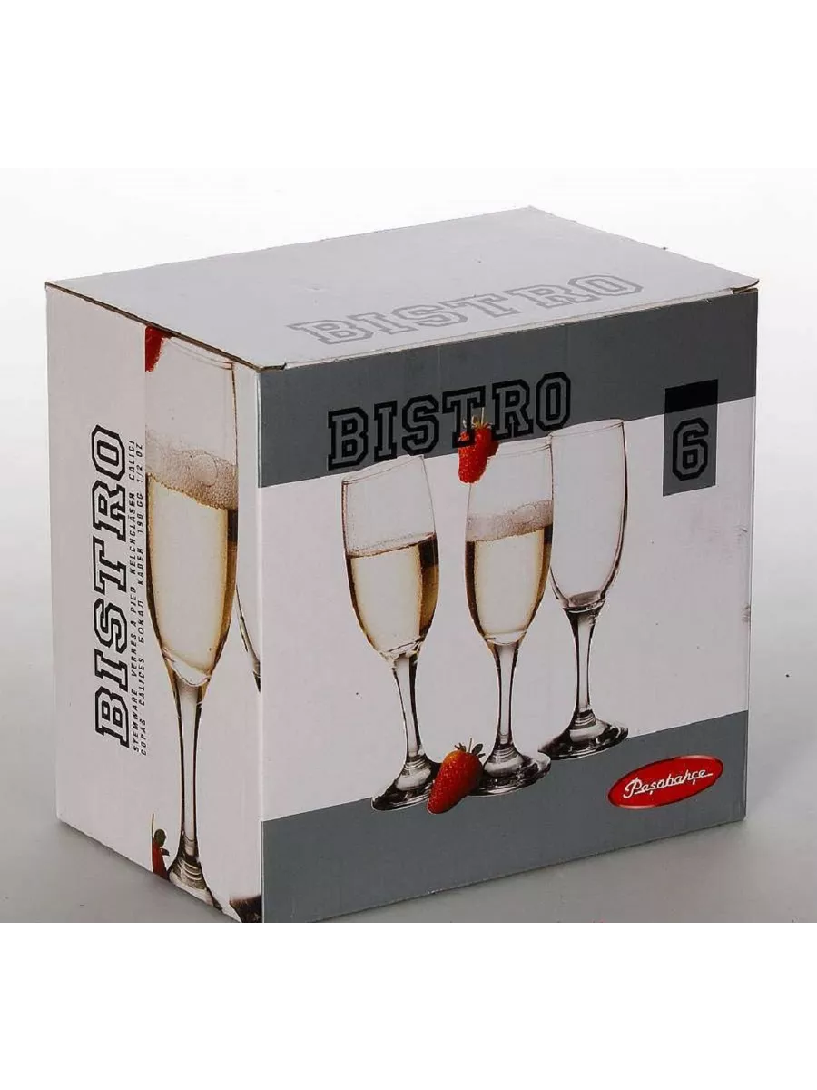 Бокалы для шампанского Bistro 190 мл, 6 шт