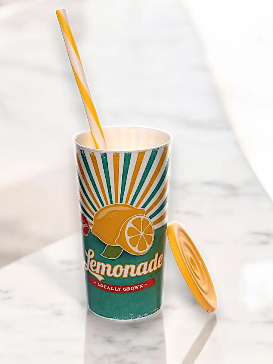 Стакан Solmaizer Lemonade с трубочкой 470 мл