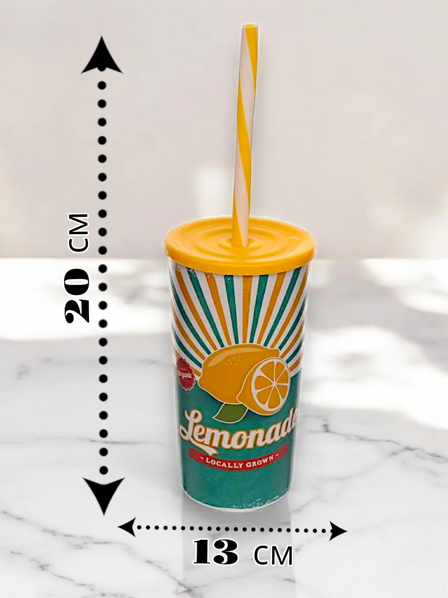 Стакан Solmaizer Lemonade с трубочкой 470 мл