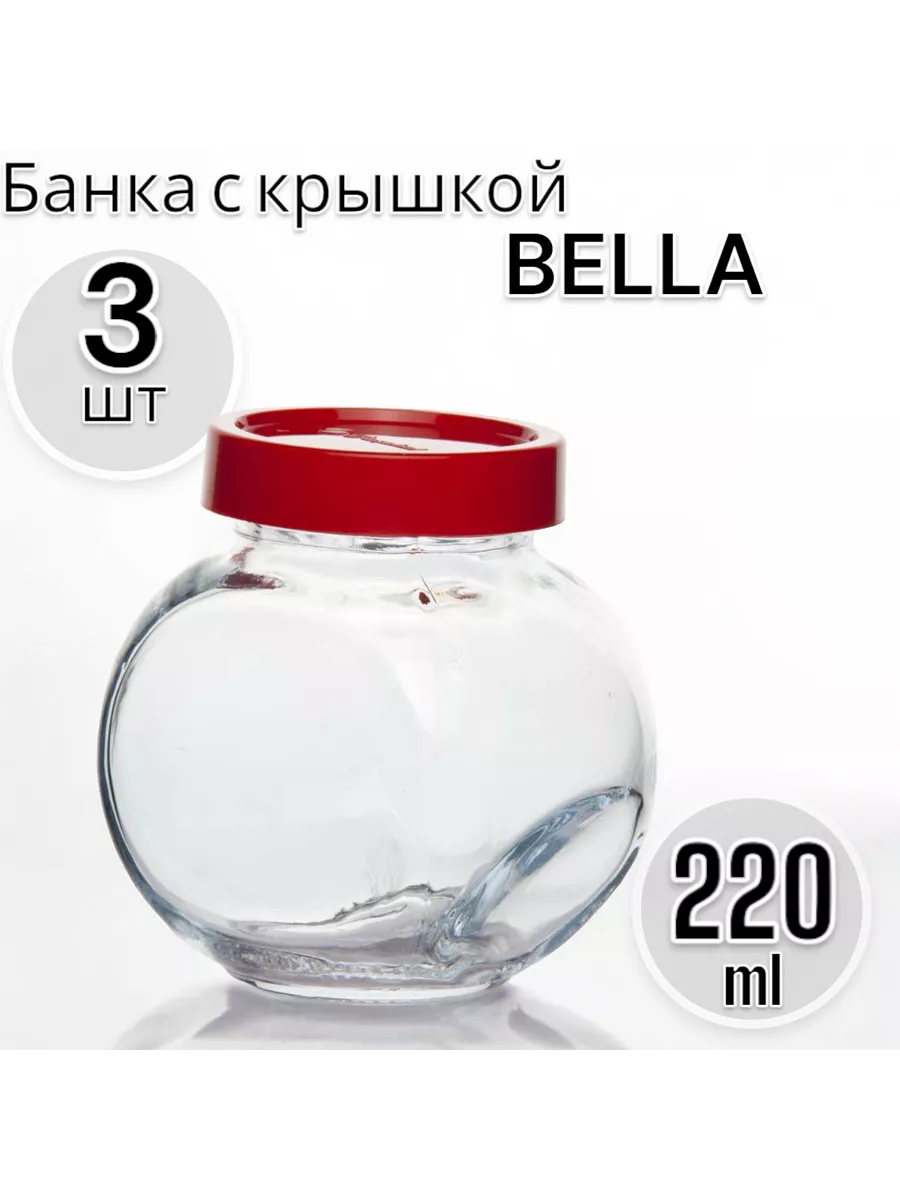 Банки для сыпучих продуктов Bella 200 мл 3 шт