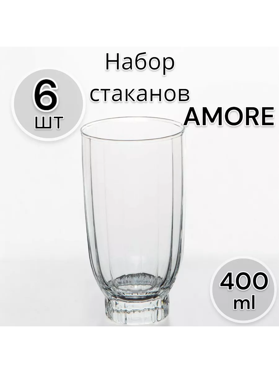 Набор стаканов AMORE 400 мл 6 шт