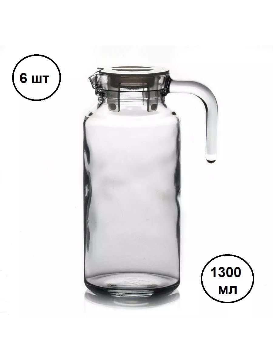 Кувшин для воды Basic 1300 мл, 6 шт