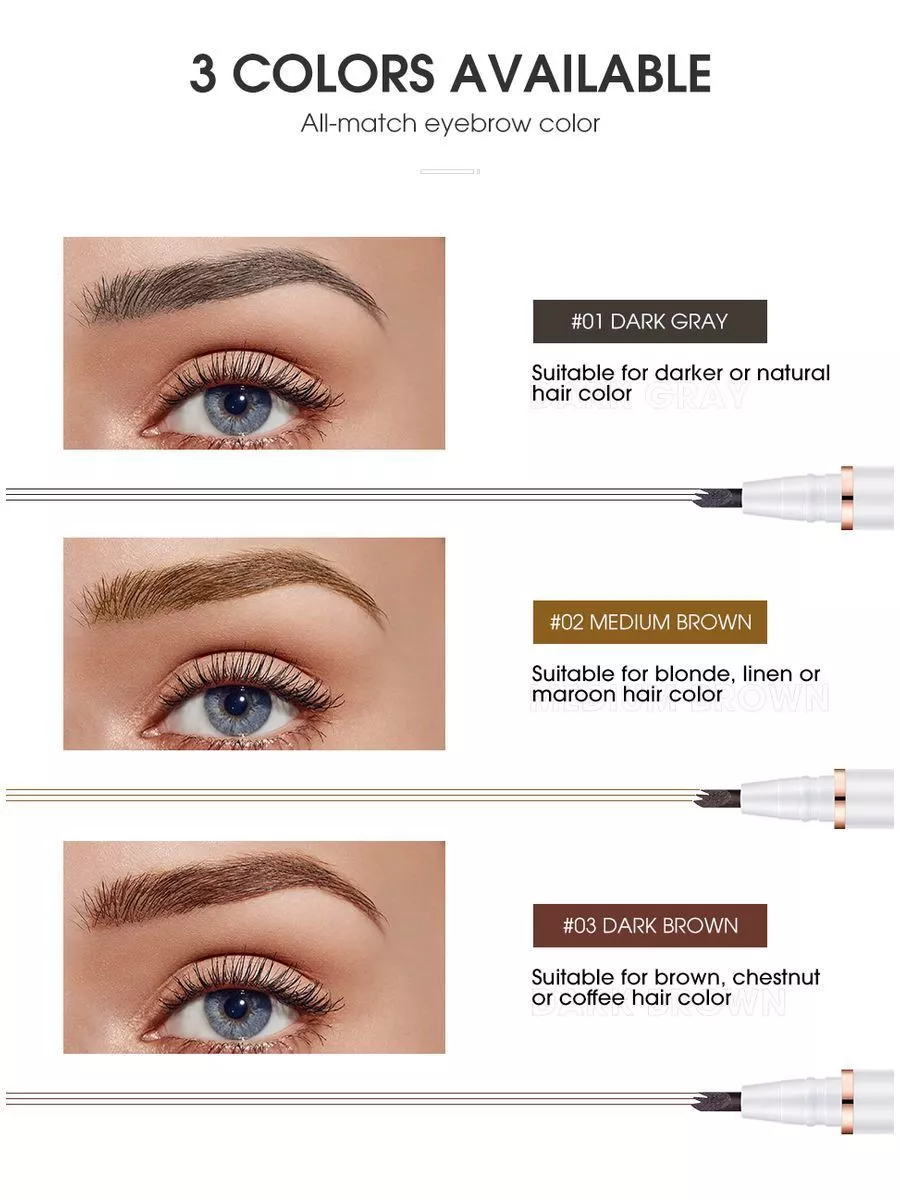 Водостойкий карандаш для бровей №03 Dark Brown