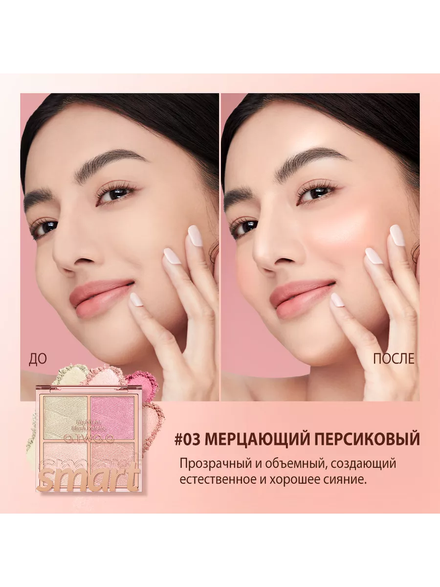 Хайлайтера для лица палетка с сияющими блестками №03